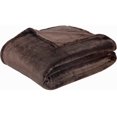 thumbnail image 3 of Sedona House Microfiber Soft Warm Lightweight Flannel Fleece Blanket 90x90 Queen Size Coffee, 3 of 7