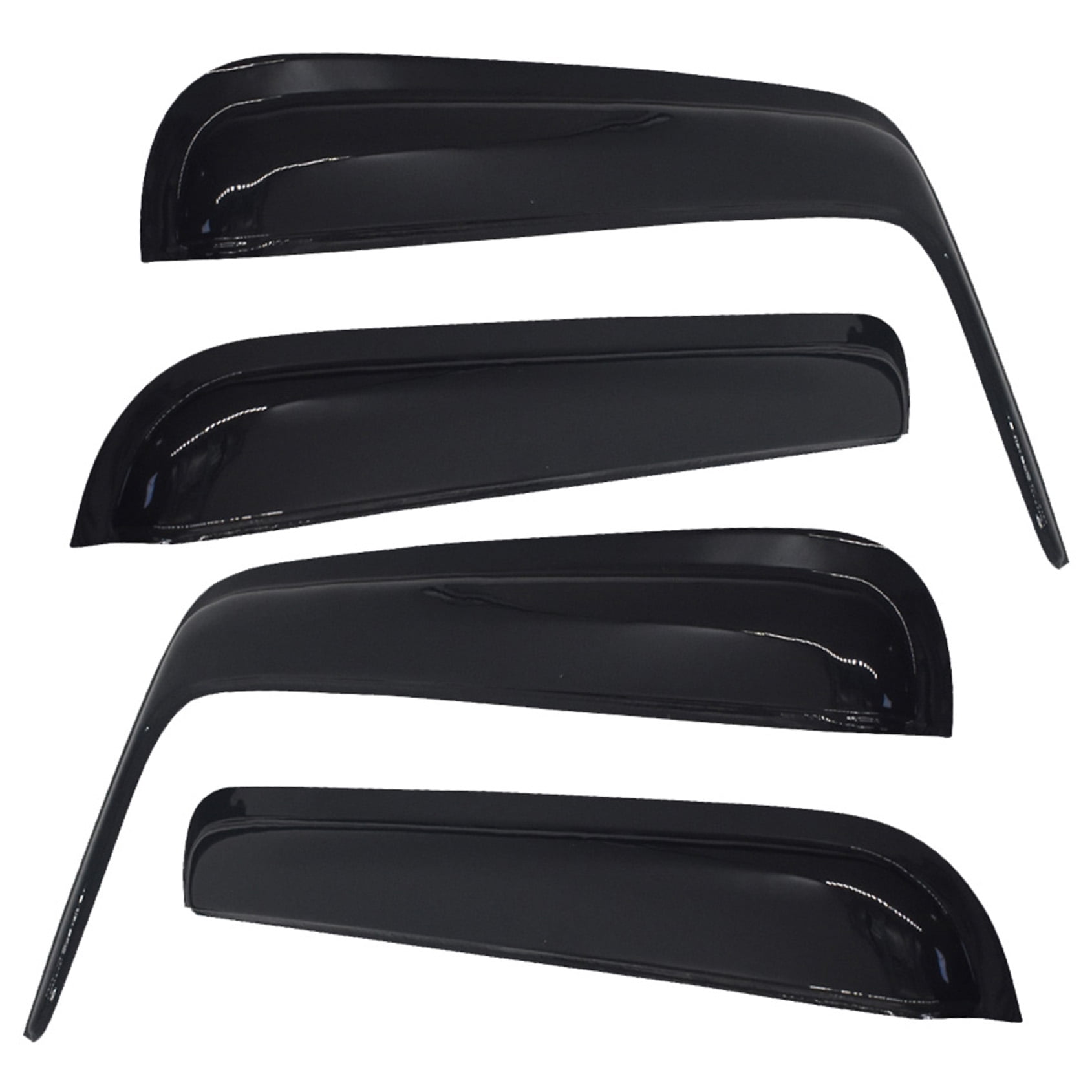 SEBLAFF Window Visors Sun Rain Guards Window Deflectors 4-Pack Ventvisor Vent Shades for 2007 2008 2009 2010 2011 2012 2013 2014 2015 2016 2017 2018 Jeep Wrangler JK 4-Door