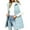Light Blue, variant on Women's Plus Size Mid-Length Cotton Vest,Solid Color Sleeveless Puffer Jacket with Pockets,Quilted Zip Up Outerwear for Women,Warm Fall and Winter Layering Piece, Casual Longline Vest for Women Black