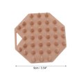 thumbnail image 3 of Unique Bargains 1 Pc Octagonal Hair Shampoo Brush for Head Massage 3.54"x0.83" Skin Color, 3 of 6