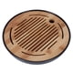 thumbnail image 2 of Bandeja de té redonda de bambú, tetera, bandeja para servir, drenaje, almacenamiento de agua, juego de té, suministros para el hogar, 10 pulgadas, 2 of 14