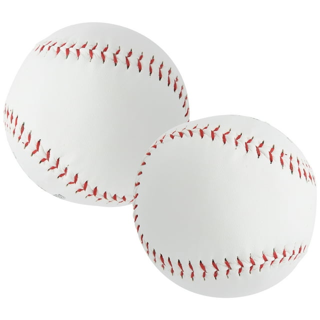 Balle de Softball, Pratique du Baseball, Résistante à l'Usure 12 Pouces 2 Pcs Couture à la Main pour Entraînement de Softball