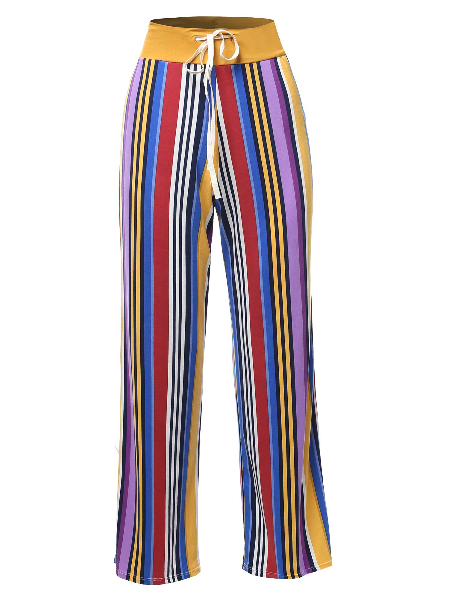 FashionOutfit Women's Solid or Printed Wide Leg Super Comfy Yoga Pants