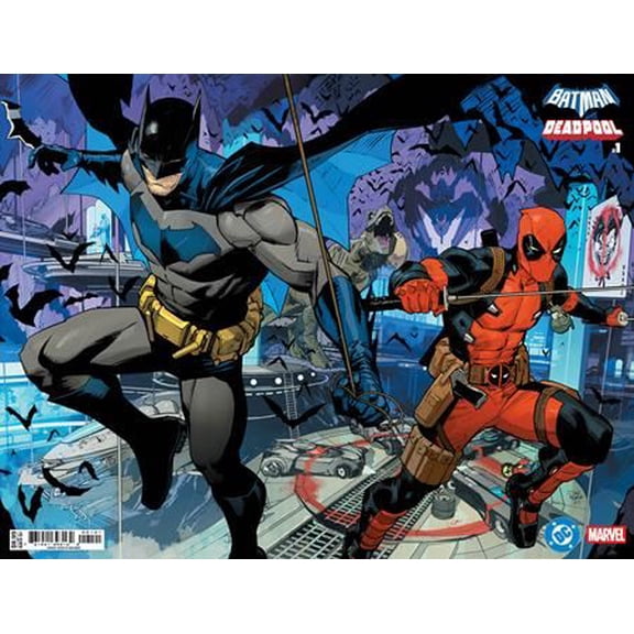 Dc Marvel Batman Deadpool #1 (one Shot) Cvr B Dan Mora Batman Deadpool Wraparound Card Stock Var DC Comics Comic Book