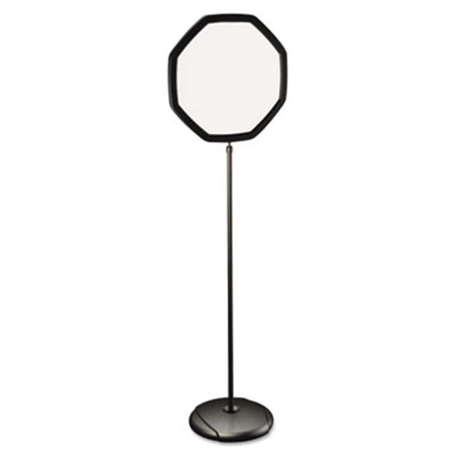MasterVision Support de Panneau de Sol, Panneau Octogonal 16x16, 66 Po. de Haut, Cadre Noir