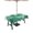 Green, variant on Square Outdoor Tablecloth with Umbrella Hole Abstract Pine Trees Table Cloth Waterproof Patio Table Cover Mint Green Forest Fogged Mist Modern Zen Zipper Tablecloths for Picnic Camping 60x60 Inch