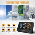 thumbnail image 3 of Raddy WF-55C PRO Weather Station with Wireless Remote Sensor, Thermometer Hygrometer Barometer, Alarm Clock, Weather Forecast, Color Display for Indoor Outdoor, 3 of 10