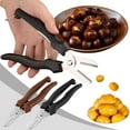 thumbnail image 1 of Abrecanueces y cascanueces de acero inoxidable - Descascanueces de 18,5 cm de alta resistencia con hoja dentada y mango ergonómico - Herramienta de cocina para nueces, frutos secos y frutos secos, 1 of 4
