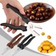 thumbnail image 1 of Fiudx Abridor de Castañas, Cascanueces de Acero Inoxidable, Mango Ergonómico, Alicates Fáciles de Usar, Multifuncional para Castañas, Nueces, Langostas, Herramienta de Cocina, Tamaño 18,5 X 4,5 Cm, 1 of 5