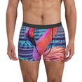 thumbnail image 2 of KLL Digital Flamingo Vibrant Art Men's Cotton Boxer Briefs Underwear-XX-Large, 2 of 7