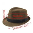 thumbnail image 5 of Fedora for Men Women Unisex Classic 1920 Gangster Fedora Hats with Black Bands, 5 of 15