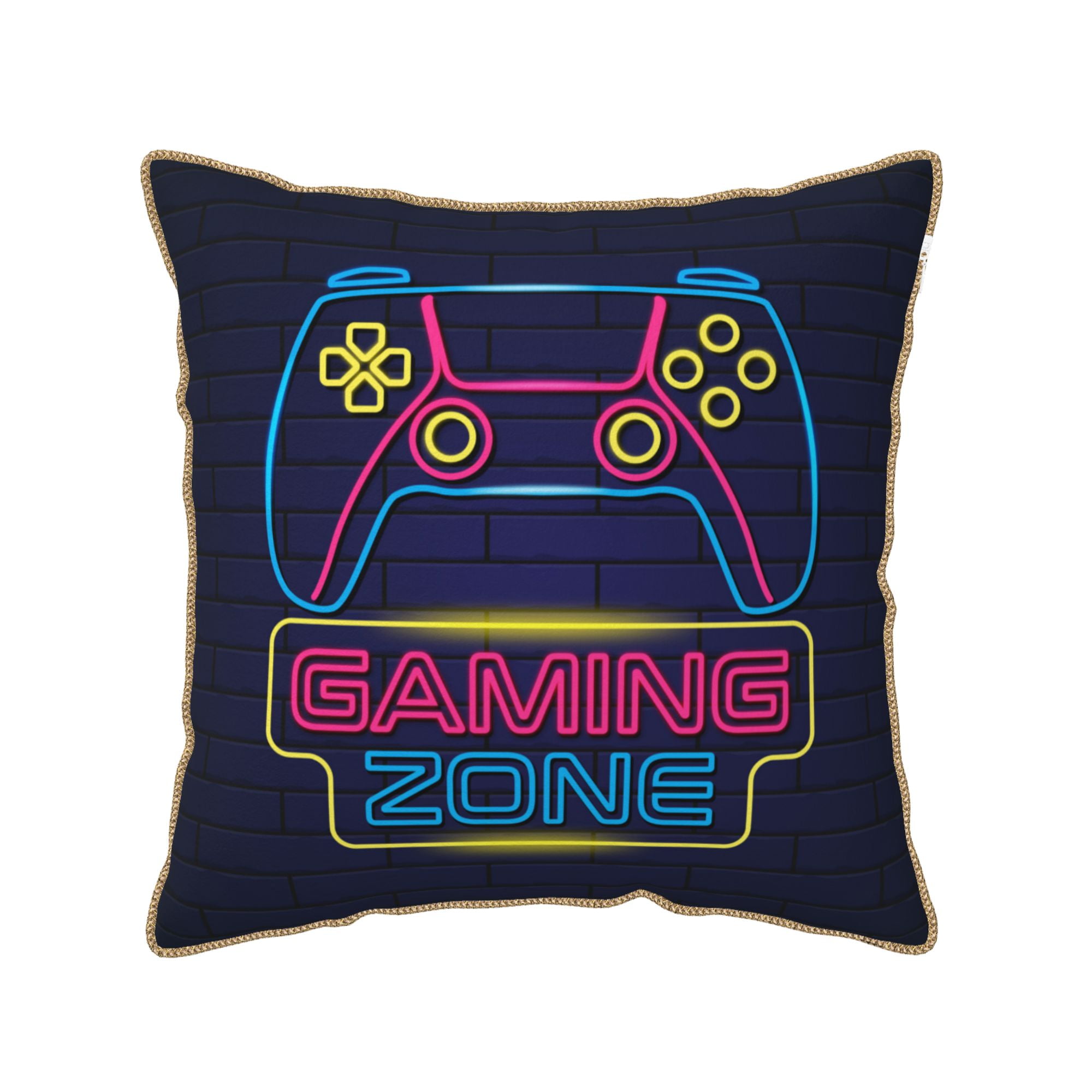 ZNDUO Neon Style Gaming Zone Throw Pillows, Throw Pillows for Couch