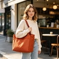 thumbnail image 6 of Leodye 1PCS Women Large Capacity Casual Tote Shoulder Bag, Multi-Pocket Handbag with Wet Dry Separation for Gym Shopping Daily Travel -18.11 × 12.2 × 6.29 in, 6 of 6