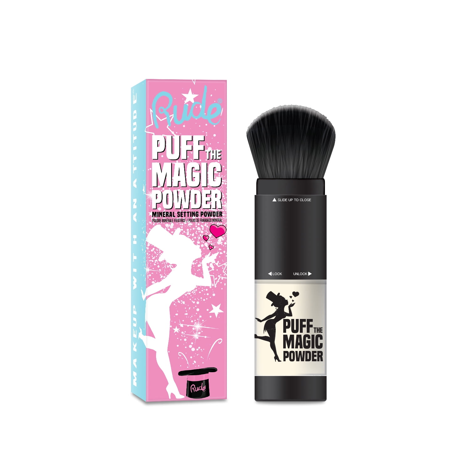RUDE Puff The Magic Powder Mineral Setting Powder Translucent