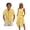 Yellow, variant on Xixirimido Tropical Palm Tree Sunset Print Hawaii Couple Matching Outfit Men's Hawaiian Shirt and Women's Summer Sleeveless Dress Soft Midi Beach Dresses Matchable Couple Outfits, 2XL