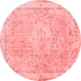 thumbnail image 1 of Ahgly Company Indoor Round Medallion Red Traditional Area Rugs, 3' Round, 1 of 4