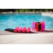 Aqualogix Pink Medium Resistance Aquatic Hybrid Fin Set - Lower/Upper Body Pool Exercise Fins - Water Leg Weights - Includes Link to Online Workout (Fins Pair)