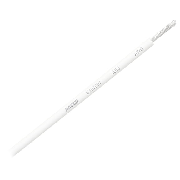 Pacer Group WUL12WH-25 Pacer White 12 Awg Primary Wire - 25'