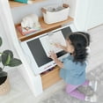 thumbnail image 4 of Step2 Harmony Toy Storage Box, Wood and Plastic, Shelves for Books, Toy Storage Bin with Chalkboard Lid and Clip, Easel and Toy Organizer in One, White, 4 of 7