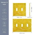 thumbnail image 2 of Yellow Circles and Lines Decorative Light Switch Plates Switch Cover Decorative Wall Plates Ideal for Living Room Kitchen Bedroom and Study, 2 of 8