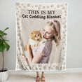 thumbnail image 4 of My Cat Dog Cuddling Blanket Peeking - Personalized Photo Blanket - Christmas, 4 of 7