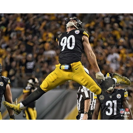 T.J. Watt Pittsburgh Steelers Unsigned Jumping Celebration Photograph