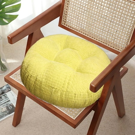 

WICVIK Chair Pads Chair Cushion Solid Color Seat Cushion Thickened Soft Corduroy Cotton Filled Chair Cushion Suitable For Kitchen Dining Chair Patio Cushion
