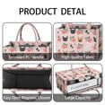 thumbnail image 4 of Large Capacity Tote Bag,Pink French Bulldog Flowers Florals Handbag Fashion Luxury Tote Bag,15.7"x13"x 5.1" Inches,Laptop Compatible, 4 of 6