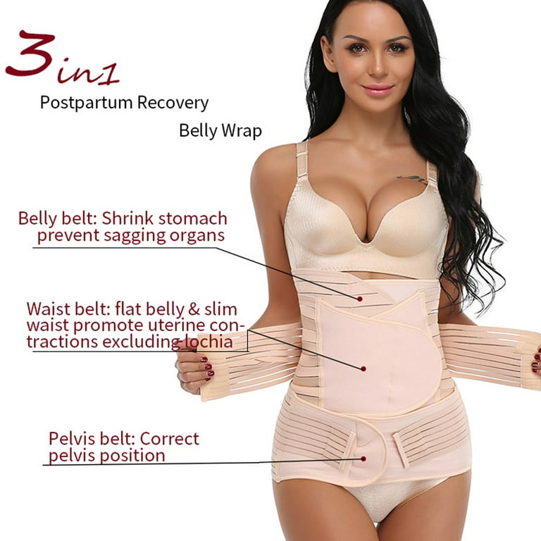 FITVALEN 3 in 1 Postpartum Belly Support Recovery Wrap Band Women