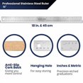 thumbnail image 4 of PACIFIC ARC ME18 STAINLESS STEEL CORKBACK RULER INCH / METRIC 18 INCH, 4 of 4