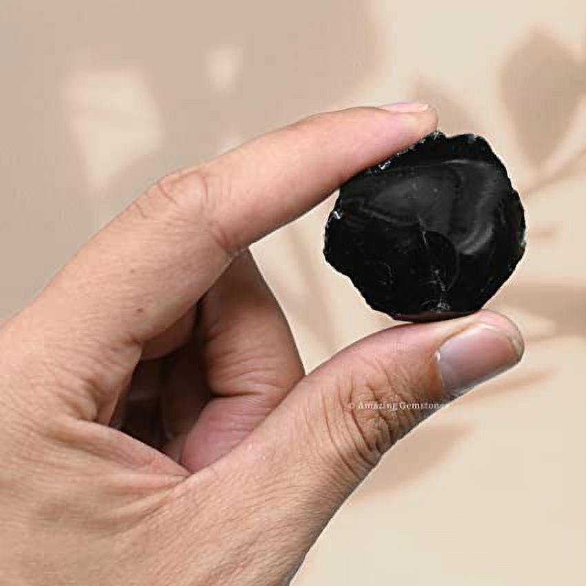 Black Obsidian Crystal Raw Stones (2 Pieces) - image 5 of 5