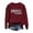 A1-Wine564, variant on XIAOCHA Womens Hockey Grandma Sport Letter Crew Neck Sweatshirt Ice Hockey Fan Oversized Pullover Top