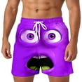 thumbnail image 3 of XINPING Plus Size Linen Shorts Men Casual Funny/novelty Print Quick-Dry Spring Break Swim Trunks with Pockets Upf 50+ Sun Protection Beach Shorts Bathing Suits, 3 of 5