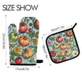thumbnail image 2 of Yayeee Oven Mitts and Pot Holder Set of 2 Heat Resistant Kitchen Gloves Baking Hot Pad, Floral Tomatoes, 2 of 5