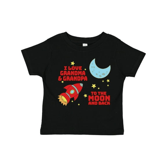Inktastic I Love Grandma and Grandpa to the Moon and Back Boys or Girls Toddler T-Shirt