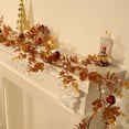 thumbnail image 6 of sruoe Halloween Maple Leaf Vine Garland, Artificial Garland Rattan, Hanging Maple Leaf Garland, Indoor Christmas Fall Maple Garland, Hanging Fall Leaves for Thanksgiving Autumn Home Decoration, 6 of 7