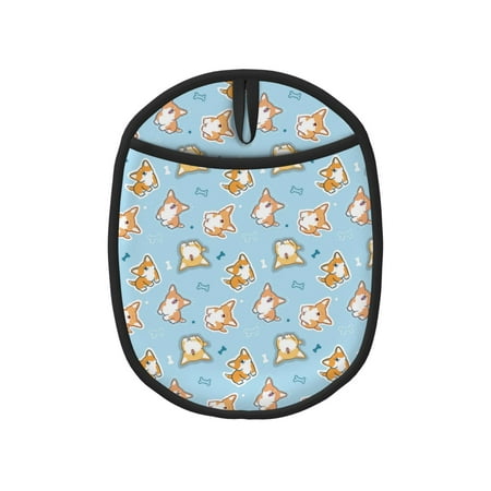 

Corgi Dog 1 Pot Holders for Kitchen - Heat Resistant Oven Mitts Hot Pads with Pocket Non Slip Silicone Pot Holders Cuteness Hanging Loop Potholders for Kitchen Baking