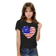 thumbnail image 6 of zbxnLI 3-10 Years Girls 4th July Shirts Heart Graphic T-Shirts for Kids Independent Days Short Sleeve Tops, 6 of 7