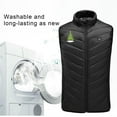 thumbnail image 6 of Hvot&aat Unisex Heated Vest USB Electric Heating Jacket 3 Heating Levels 9 Heating Zones Washable Stand Collar Coat, 6 of 7