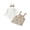 Beige, variant on Miaouyo 3Pcs Infant Baby Girl Outfit Ruffle Long Sleeve Crew Neck Romper Tops Overall Dress and Headband Set
