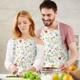 thumbnail image 3 of Pioneer Flower Floral Print Pattern Apron for Women and Men, Cotton Linen Waterproof with Pockets, Adjustable, 33x27 Inch for Kitchen, Gardening, BBQ, Salon, 3 of 6