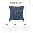 thumbnail image 4 of ZNDUO Square Home Decorative Throw Pillows, Corduroy Blue Cartoon Christmas Tree Doodle Pattern Couch Pillows, Throw Pillows for Bed, 18"x18", 4 of 8
