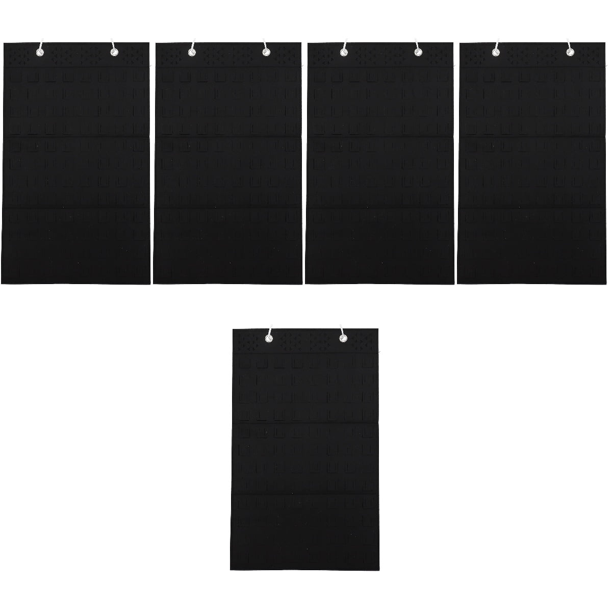 SOPOTUTU Wall Hanging Jewelry Organizer Black Lightweight and Portable 5Pcs
