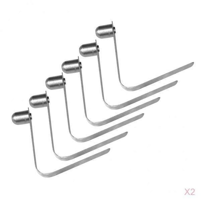 koolsoo Stainless Steel Paddle Spring Snap Clips Strong Tent Pole Clips Push Clips Clips 12 Pieces