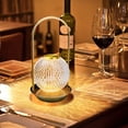 thumbnail image 2 of Lámpara de mesa LED Jellyfish Crystal Night Light | Decoración ambiental recargable de mano | Metal de oro | 3 modos de color ajustables | Dormitorio Bar Camping al aire libre | 12x12x25cm, 2 of 7