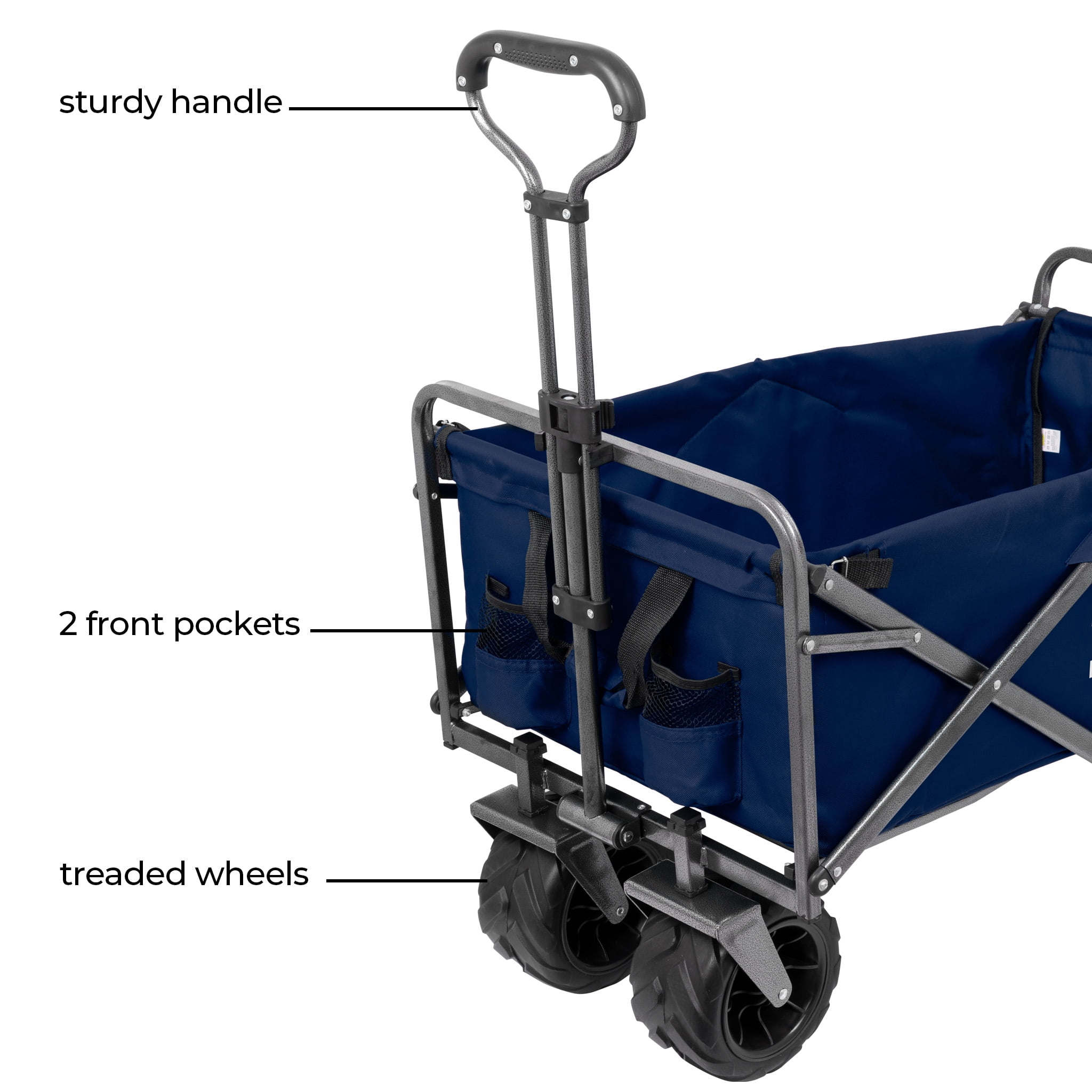 Smart Design Collegiate Heavy-Duty Utility Collapsible Sports Wagon –Auburn Tigers