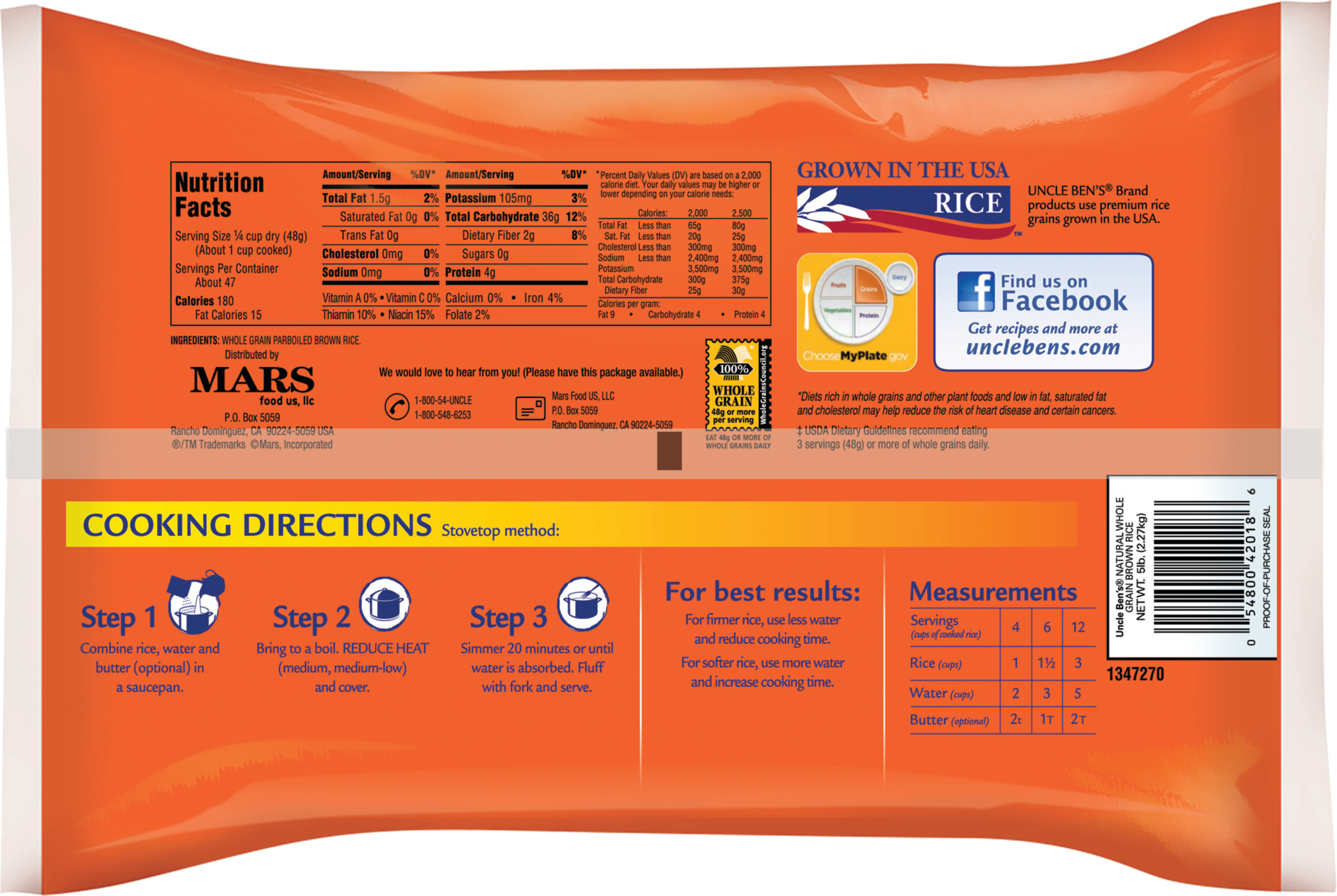 Uncle Ben S Brown Wild Rice Nutrition Facts Bios Pics