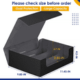 thumbnail image 5 of Eurhowing Trading Card Storage Box 2600+, Large Deck Case with Magnetic Closure & Dividers, PU Leather Card Holder Organizer for Magic Sports Game Cards, Black, 5 of 10