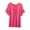 Hot Pink, variant on Women's Blouse Short Sleeve Ruffle,Elegant Round Neck Shirred Top,Soft Silky Flowy Loose Fit Tunic with Flutter Sleeve Detail for Summer Daily Wear