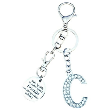 Am Landen Letter D Friends Are Always Close At Heart Alphabet Keychain Key Ring Walmart Com